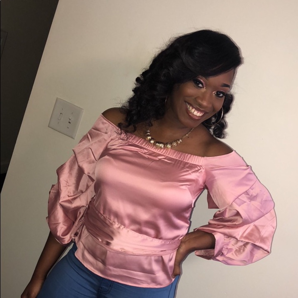 Pink blouse!